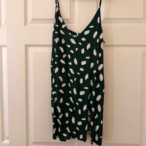 Reformation Green Spotted Dress Small